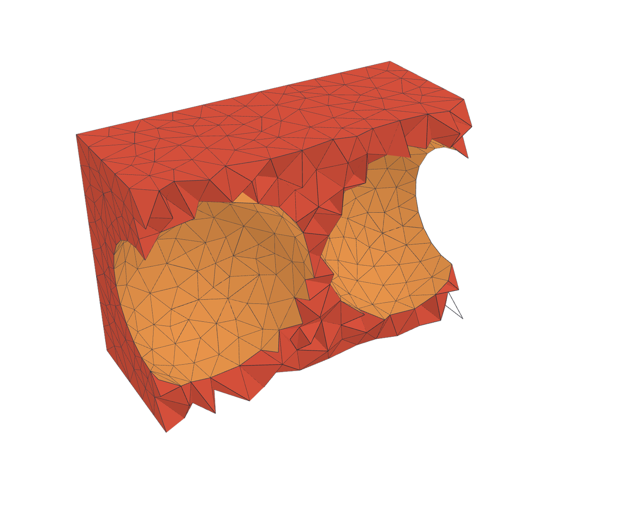 Box minus two spheres